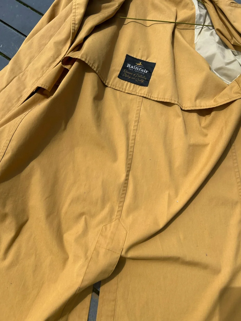 Vintage 1970s Rainfair Yellow Rain Jacket — Distressed, Unique Classic - Picture 13 of 16